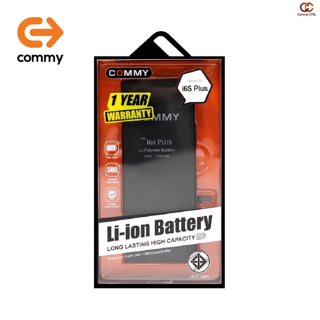 Commy แบต 6sPlus (2,750 mAh) ฟรี!เทปกาวติดแบต รับประกัน1ปี i6sPlus Commy Battery