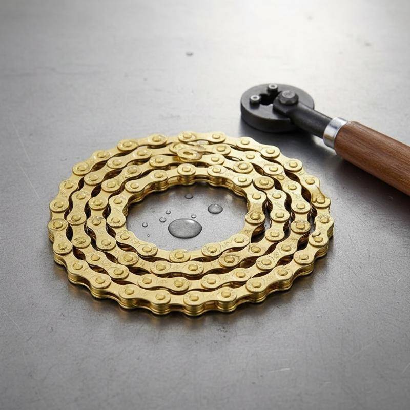 RAM 6-7-8S-Z80 116L Gold Bike Chain จักรยานเสือภูเขาโซ่ทอง Qui Release Link OTC