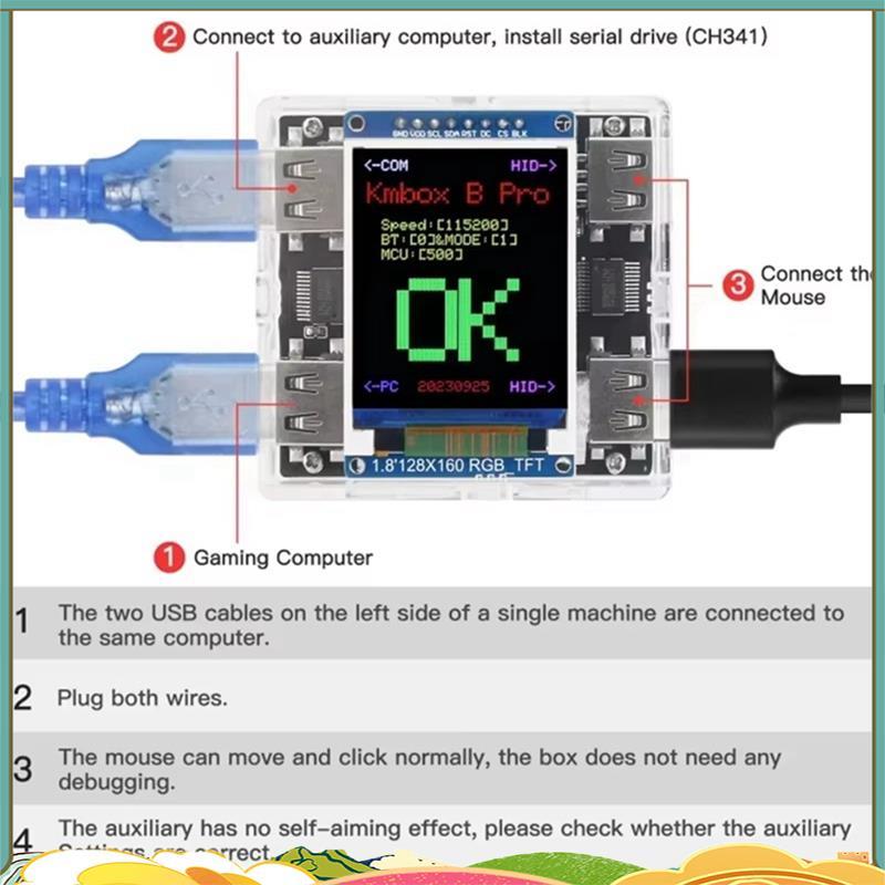Kmbox B+ Pro Dual USB Press Key Mouse Controller AI เสริมสนับสนุนคอมพิวเตอร์คู่สําหรับ DMA พร้อมที่จ