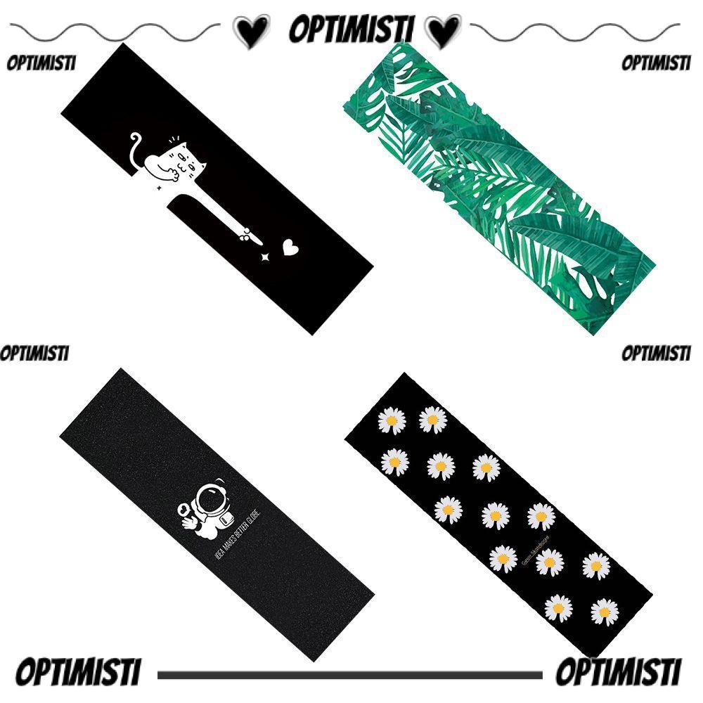 OPTIMISTI Skate Board Deck Sticker สกู๊ตเตอร์ไฟฟ้ากันน้ํากันลื่นแบบพกพา
