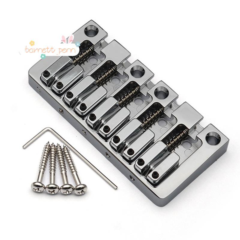 5-String Electric Bridge Flipping Saddle String Spacing 16.5MM Body Bottom Through Fix Bridge Silver