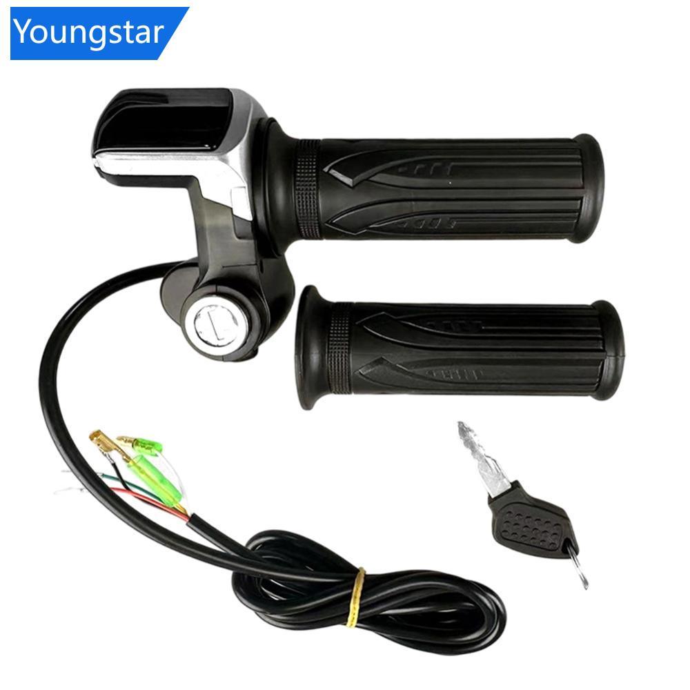 FYY คู่ 36/48V E-Bike ด้ามจับคันเร่งพร้อมจอแสดงผล LED สําหรับ 36V 48V E-Bike จักรยานสกู๊ตเตอร์ F2S7