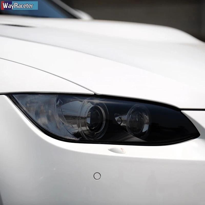2 ชิ้นไฟหน้ารถป้องกันฟิล์มโปร่งใสรมควันสีดํา TPU สติกเกอร์สําหรับ BMW M3 E90 E92 E93 2007-2013 GTS C