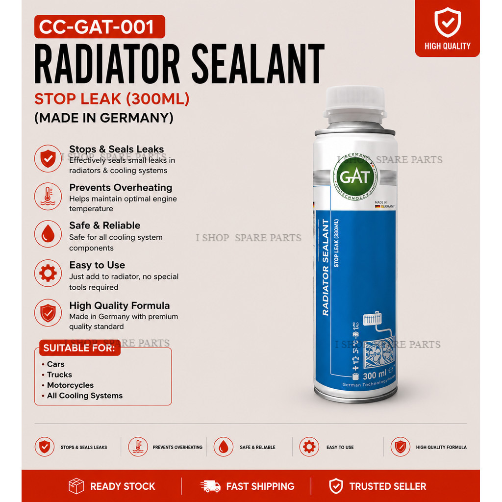 GAT (MADE IN GERMANY) RADIATOR SEALANT STOP LEAK (300ML) STOP-LEAK