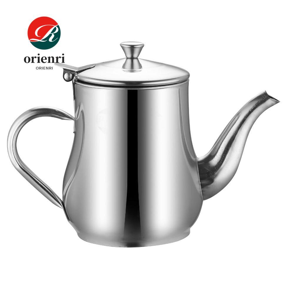 ขวดจ่ายน้ํามัน ORIENRI, 13oz/18oz/24oz 201 เครื่องจ่ายน้ํามันมะกอกสแตนเลส, ขวดจ่ายน้ําส้มสายชูสมัยให