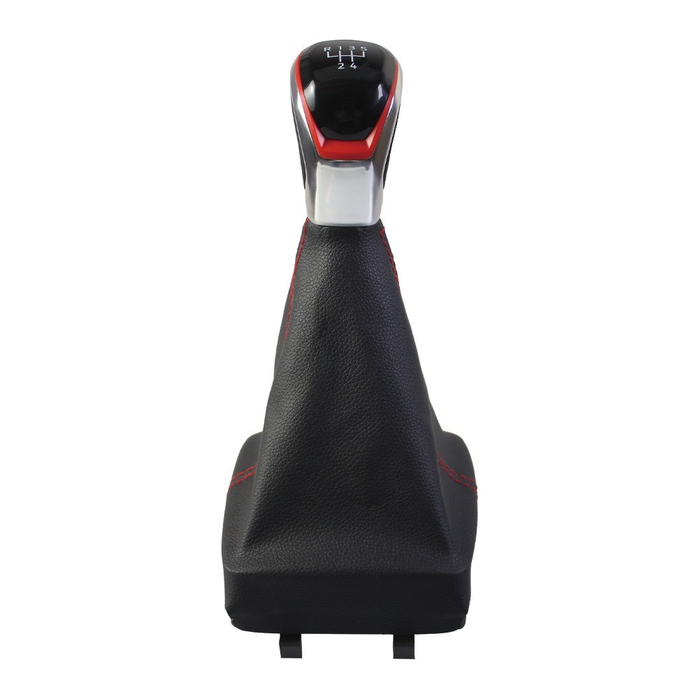 Premium-ใหม่หัวเกียร์สําหรับVW Polo 9N 9N2 2002-2009 พร้อมคันโยกShifter PU Boot Cover