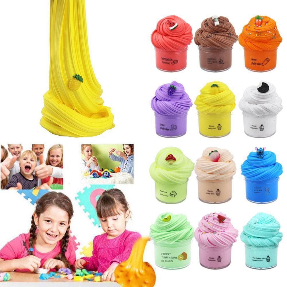 Non Stick Sensory Slime Putty Diy ของเล่นยืดหอมบรรจุ Soft Jelly Clay Molding Play J6l8