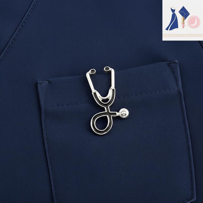 BB หูฟังเคลือบ Lapel Pin Vivid Multicolor รูปแบบ Anti-rust Badge สําหรับโรงพยาบาล Worker Lab Coat ตก