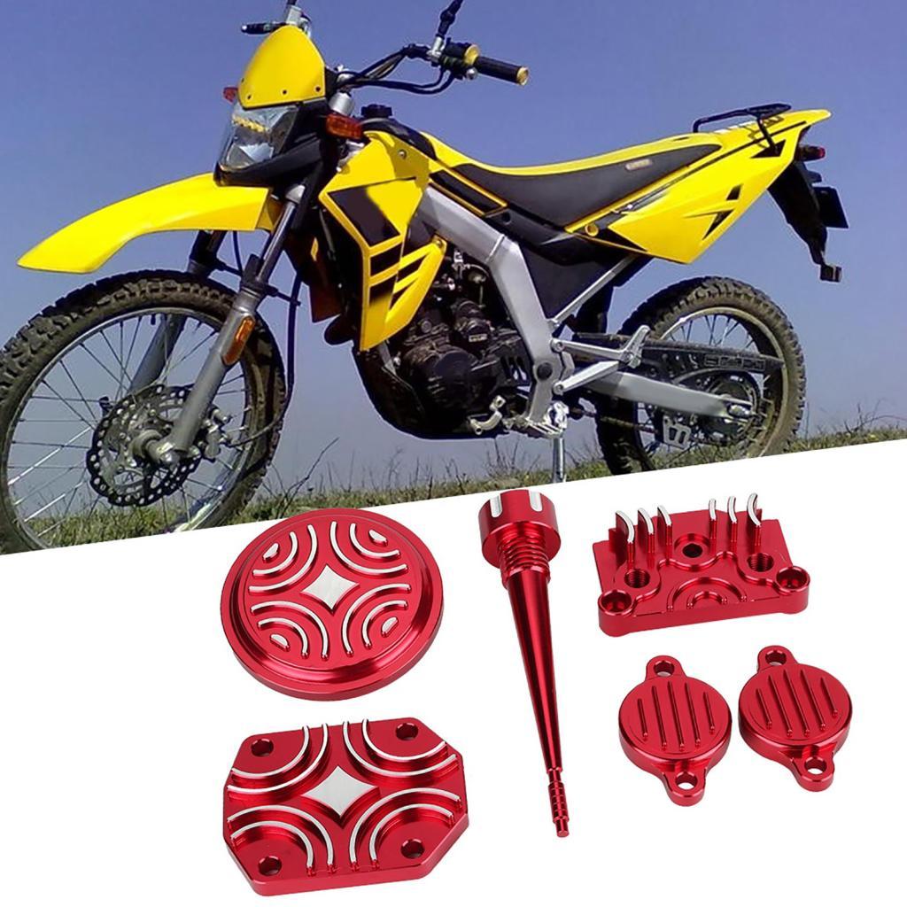 อลูมิเนียม เครื่องยนต์ แต่งตัวชุดฝาครอบอะไหล่เหมาะสำหรับ Lifan 110cc 125cc Pit Dirt Bike Red