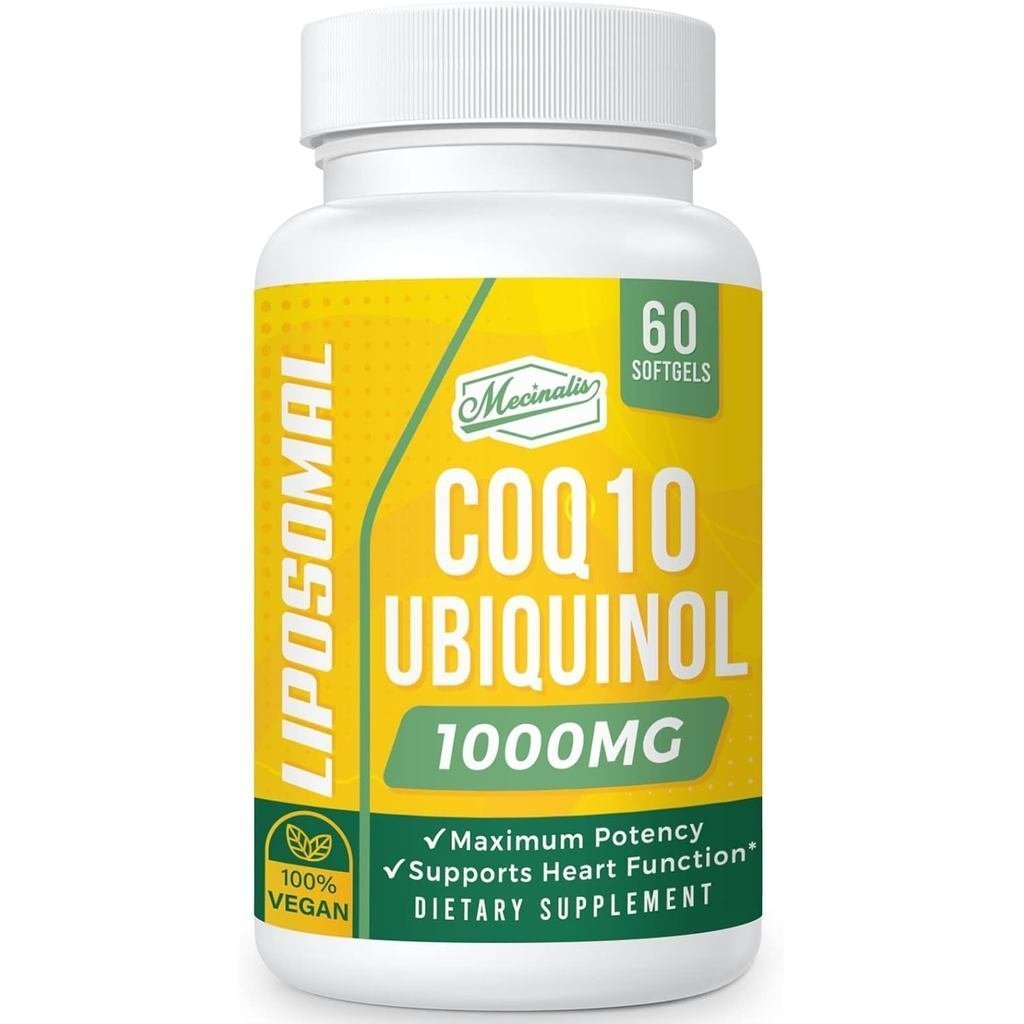 1000มก.LiposommalCoQ10ซอฟเจล|BetterAbsorptionCoQ10Ubiquinol|ฟังก์ชั่นหัวใจ&พลังงาน|แอคทีฟต้านอนุมูลอ