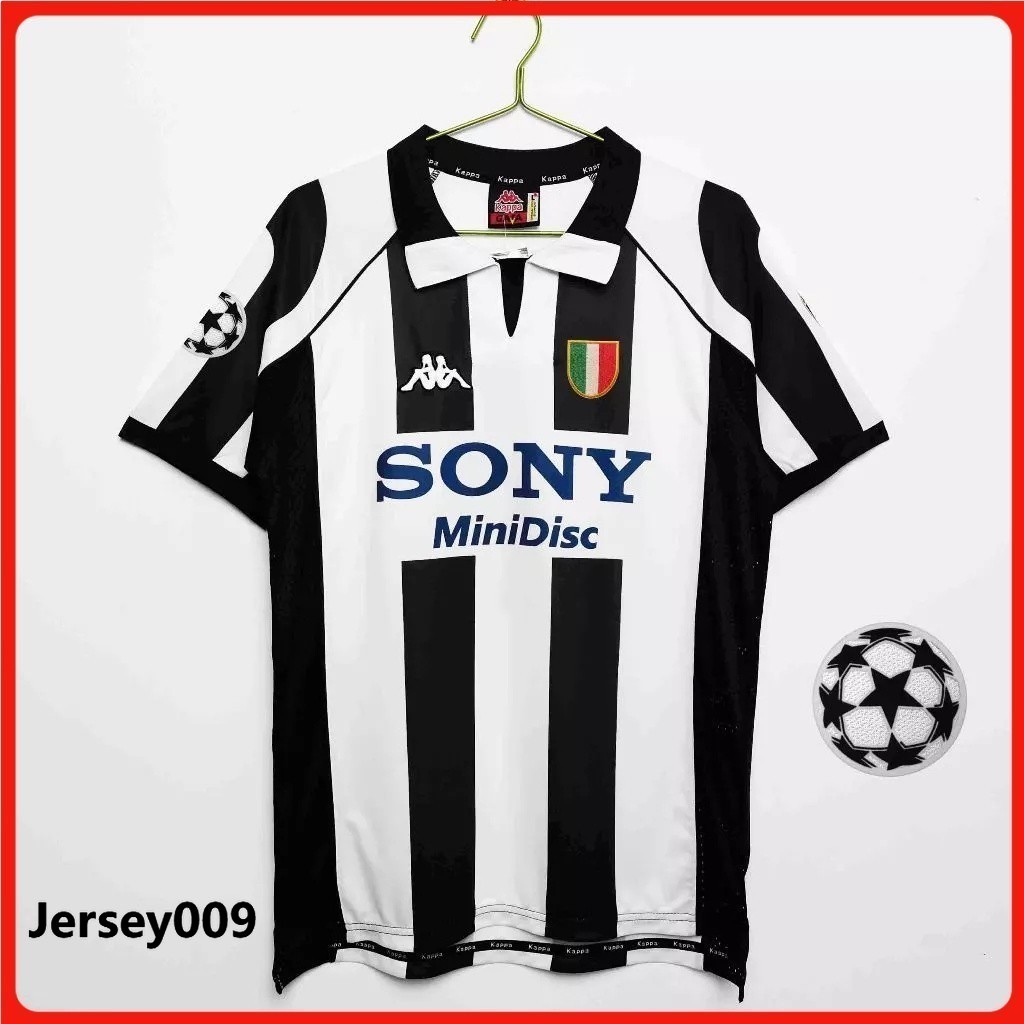 1997/98 Juventus Retro Edition เสื้อแข่งฟุตบอลแขนสั้นผู้ชาย