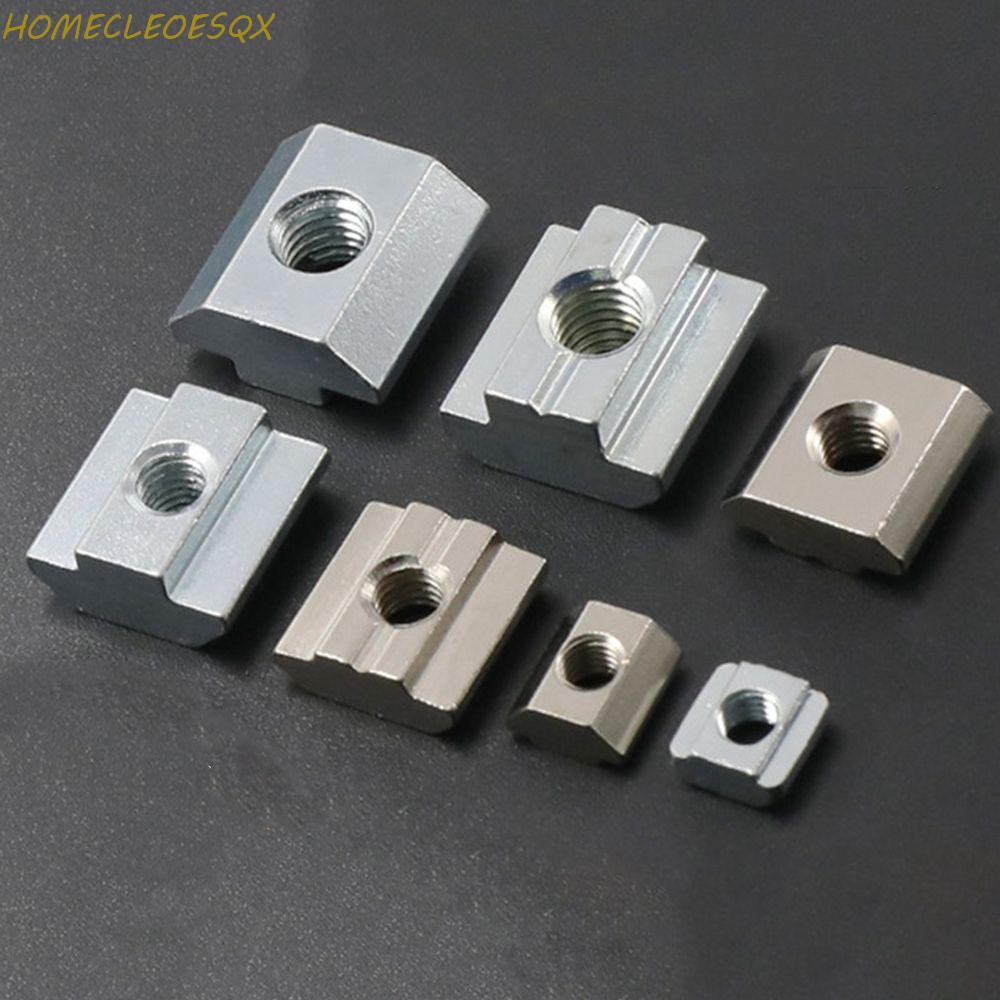 HOMECLEEOESQX Hammer Nut Square 20PCS T-Track เลื่อนอลูมิเนียมโปรไฟล์ T Slot Nut