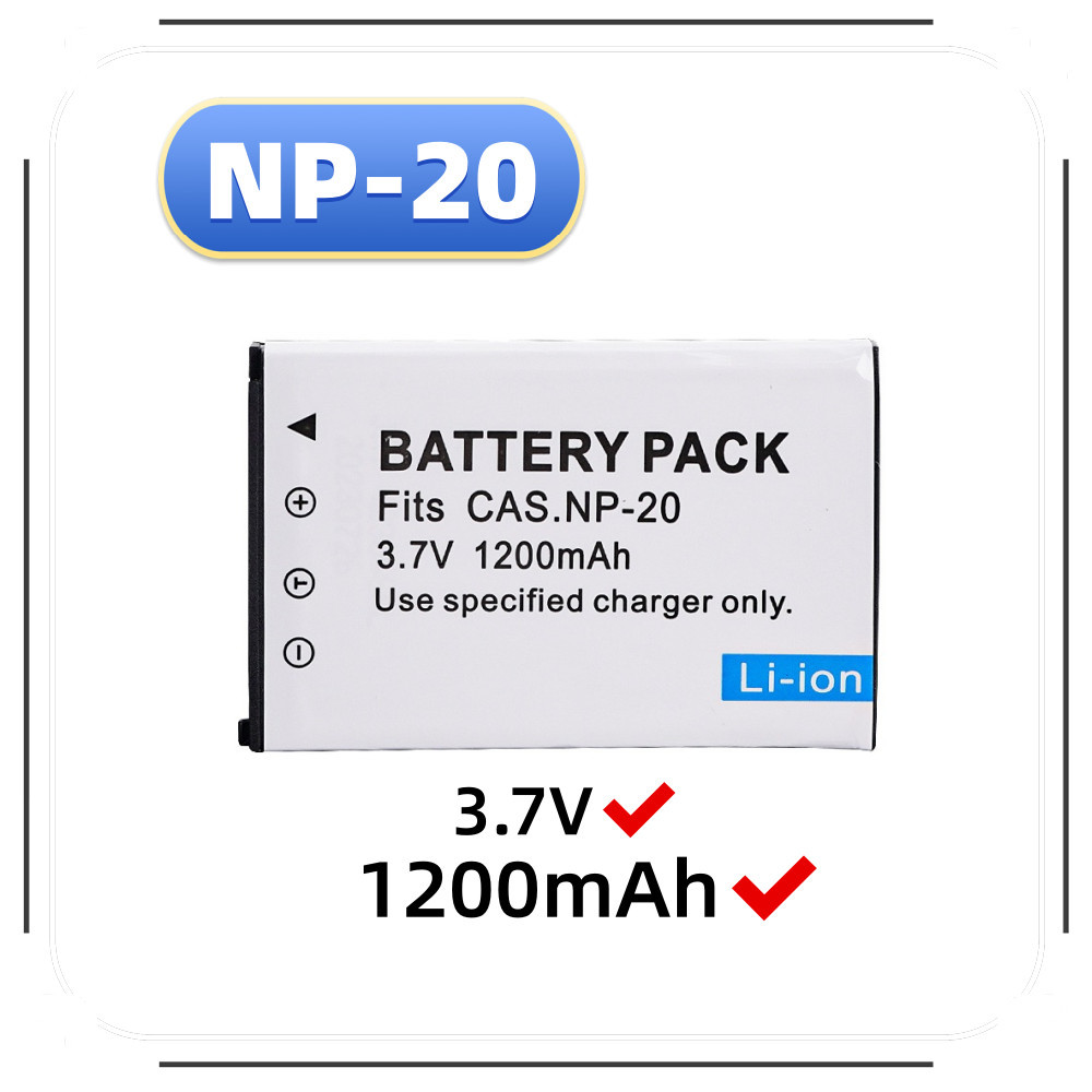 เหมาะสำหรับ แบตเตอรี่กล้อง Casio NP-20 EX-S600 S500 S770 Z60 Z65 Z75 Z70 (แบตเตอรี่ที่เข้ากันได้)