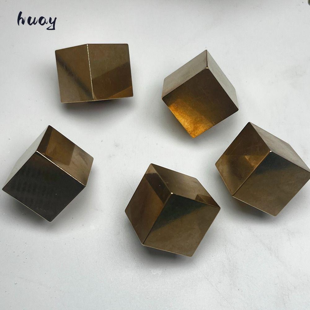 HUAYU Pyrite Cube ตัวอย่าง, 2.5x2.5 ซม.ที่ไม่ซ้ํากัน Metallic Luster Pyrite คริสตัลตัวอย่าง, Creativ