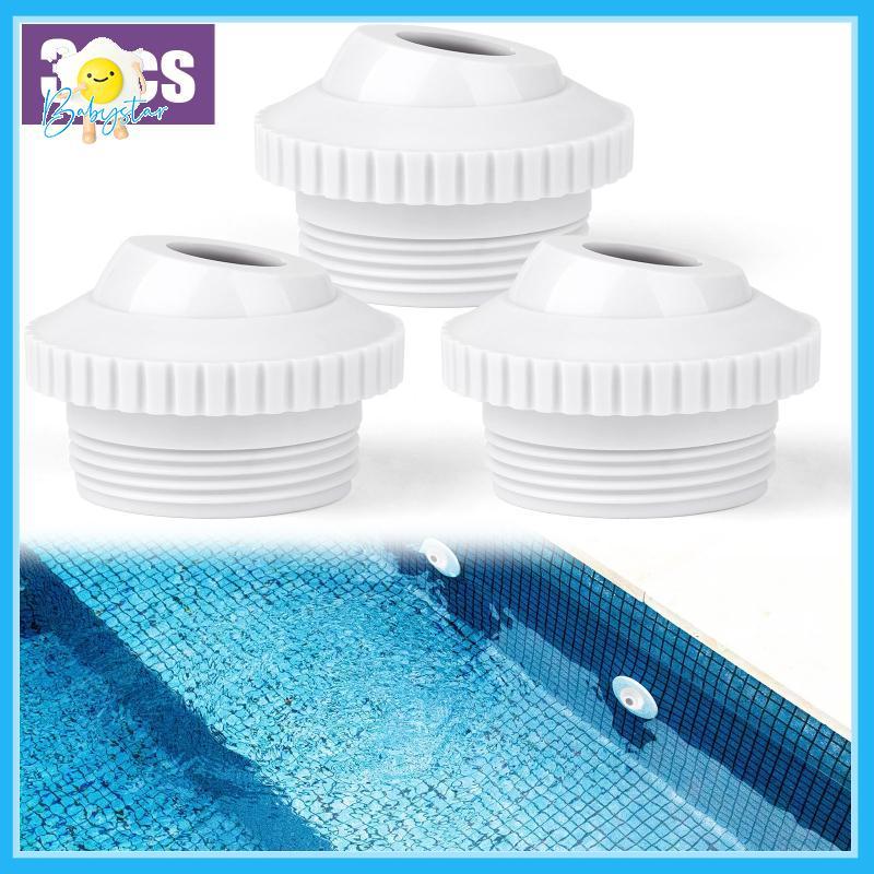 [Inthehot-t] 3PCS Pool Return Jet หัวฉีดหมุน Eyeball 3/4" เปิด 1-1/2" MPT ด้ายสําหรับ Inground Above
