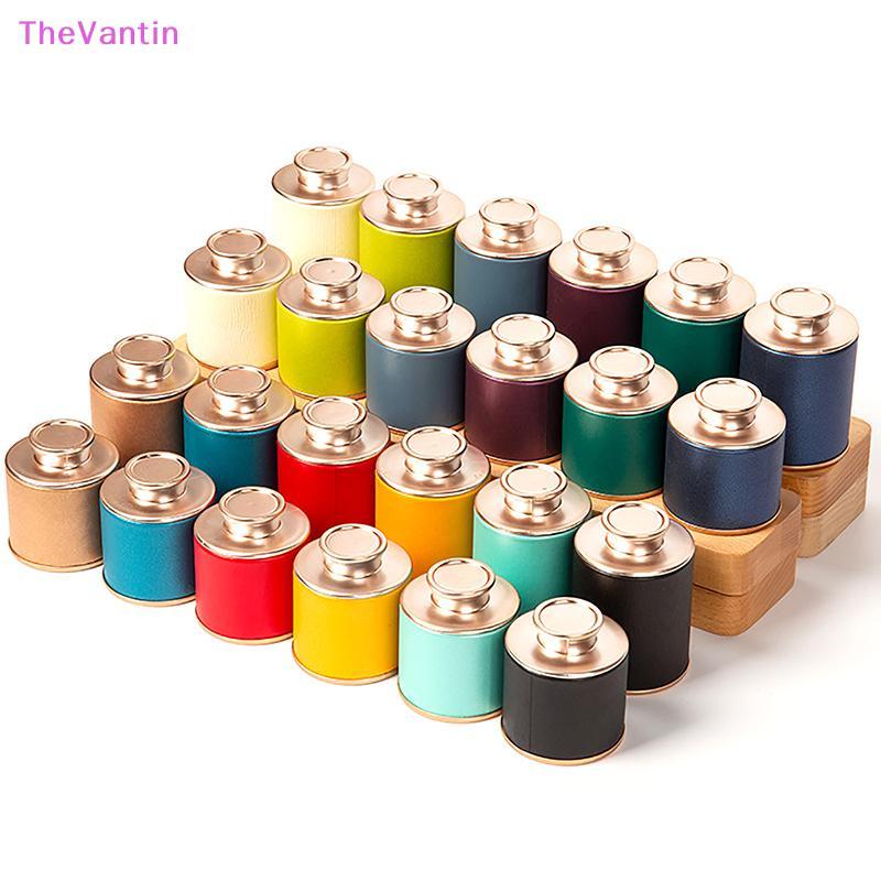 TheVantin 1 PC Solid Mini ชาเปล่ากระป๋องในครัวเรือนสีเขียว Bla ชาปิดผนึก Jar แบบพกพาเดินทางชาขนาดเล็ก Paaging กล่องกระดาษเก็บสามารถสินค้าดี