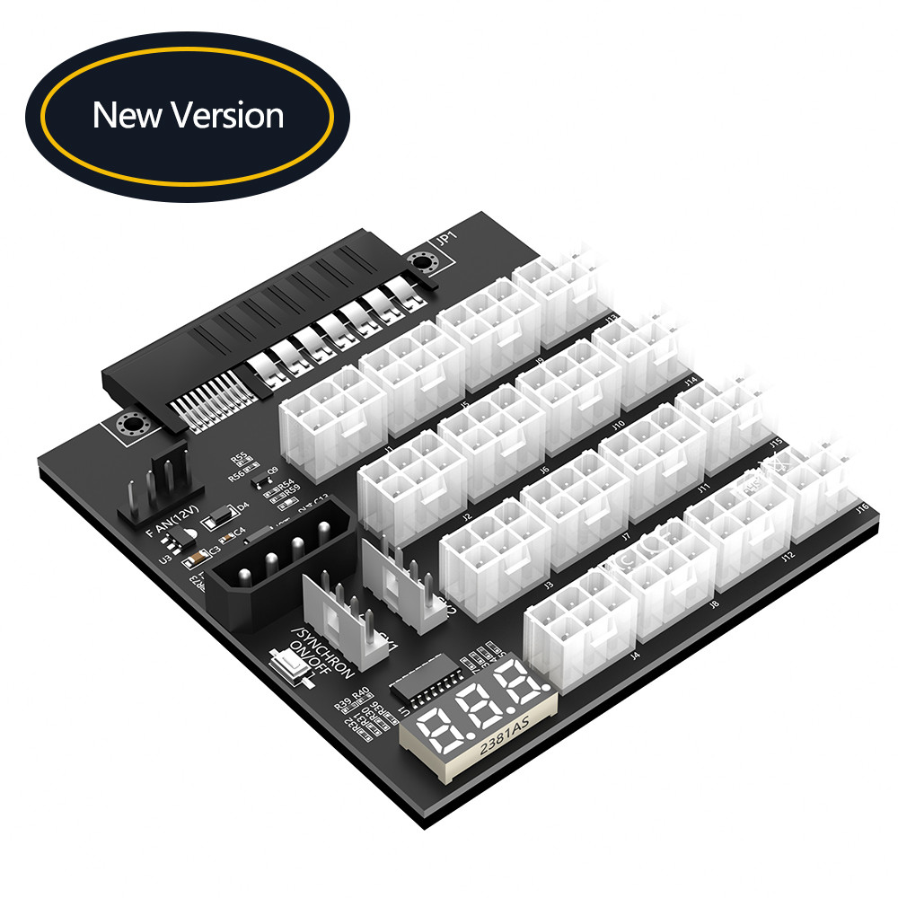ATX 12x 6Pin Breakout Board พร้อมแฟลช LED สําหรับ HP 733428-101 720620-B21 830272-B21 720478-B21