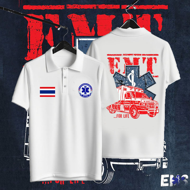 ร้อน!! เสื้อโปโล EMS 1669 PL H-3 โปโล คุณภาพสูง ทนทาน นุ่มสบาย EMS 1669 PL H-3polo shirt， เพศฟรี S-3