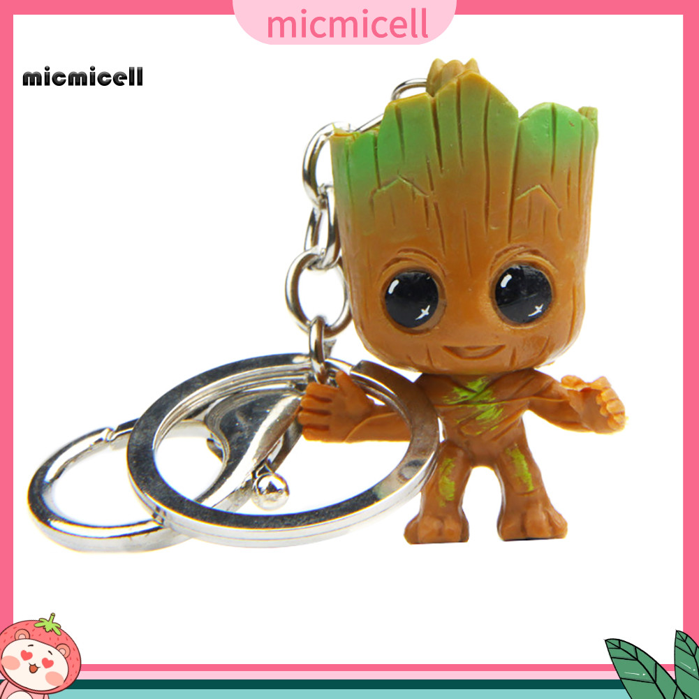 MIC_ Guardians of Galaxy Tree Man Groot จี้รูปพวงกุญแจผู้ถือกระเป๋าพวงกุญแจ