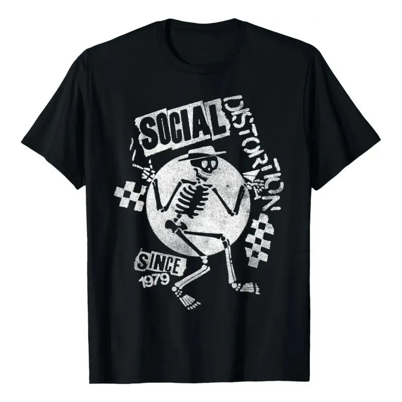 เสื้อยืด Oficial Huytedx Social Distortion White Skelly E