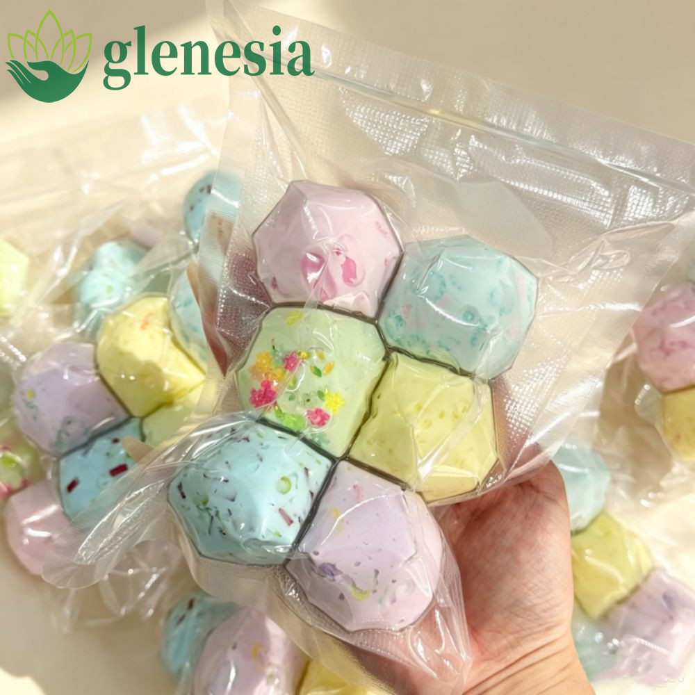 GLENESIA Crunchy Squeeze, Hand Relax Handmade Crispy Ball, Boys Girls Shapable Pinch Cute Blocks Fil