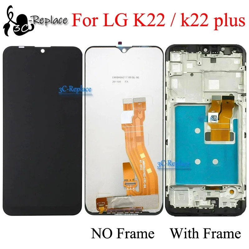 สีดํา 6.2 สําหรับ LG K22 k22 plus k22 + K200Z K200E K200B K200HMW K200HM จอแสดงผล LCD Touch Screen D