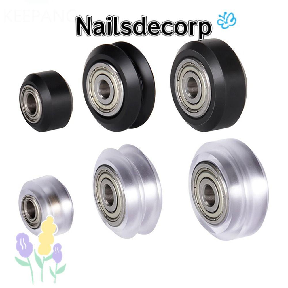 NAILS 1 PC/5 ชิ้นแบริ่งรอก, MR105zz ขนาดเล็ก Big V-Slot รุ่น POM ล้อ, ทนทาน 625ZZRS สีดําพลาสติกใส I
