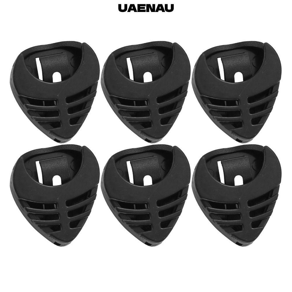 UAENAU 6 ชิ้น Guitar Pick Holder, Plastic Stick-on Guitar Pick Holder, Stick-on Guitar Pick Holder B