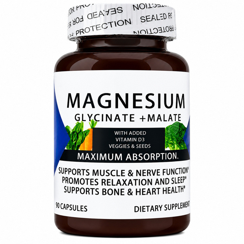 ขายร้อนจัดส่งที่รวดเร็วพร้อมสต็อกผลิตภัณฑ์ขายร้อนแมกนีเซียม glycine แคปซูลบรรจุขวดแมกนีเซียม glycine