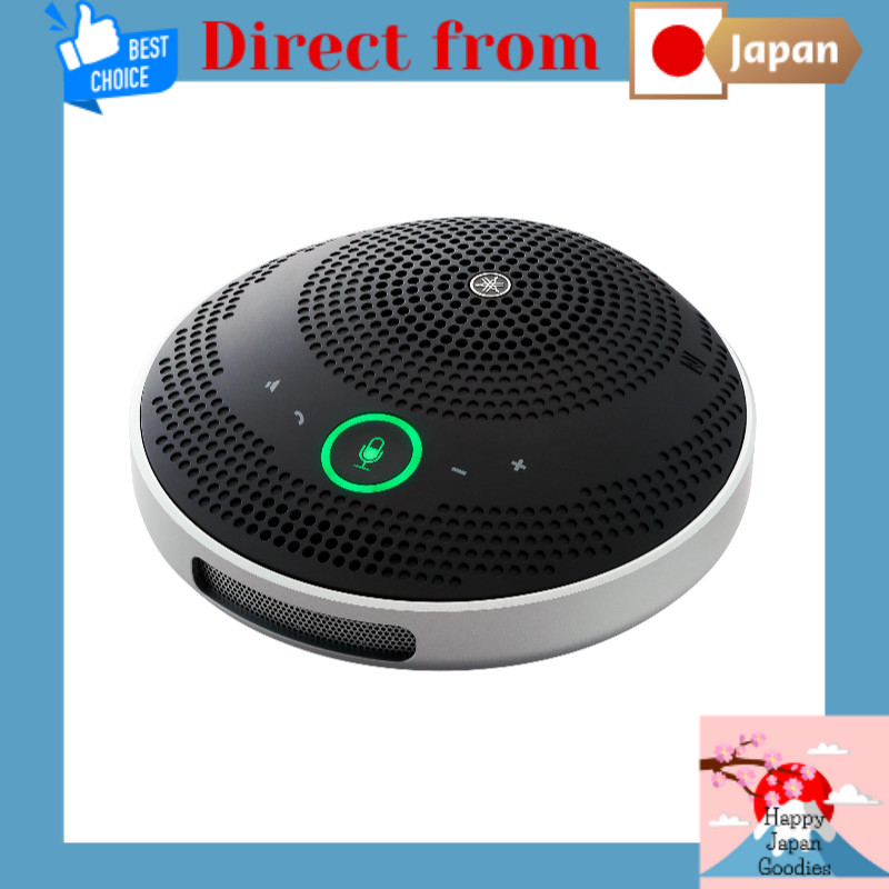 YAMAHA YVC-200 Portable Bluetooth & USB Conference Speakerphone (Black / White) - Wireless Mic for R
