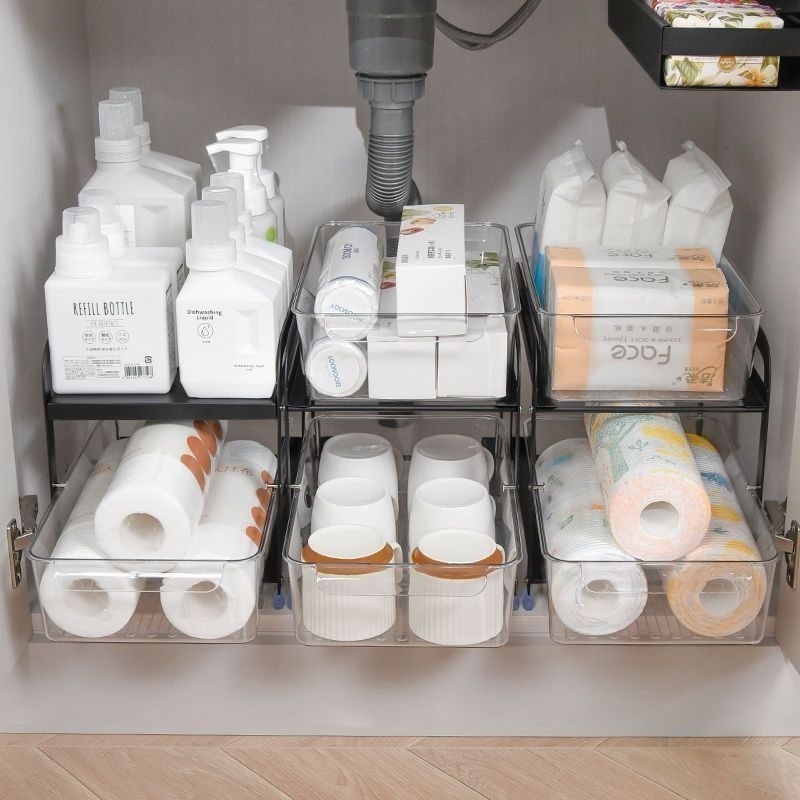 Under-sink Pull-out Shelf Cabinet Shelf Kitchen Spice Bathroom Cabinet Kitchen Cabinet Multi-drawer 