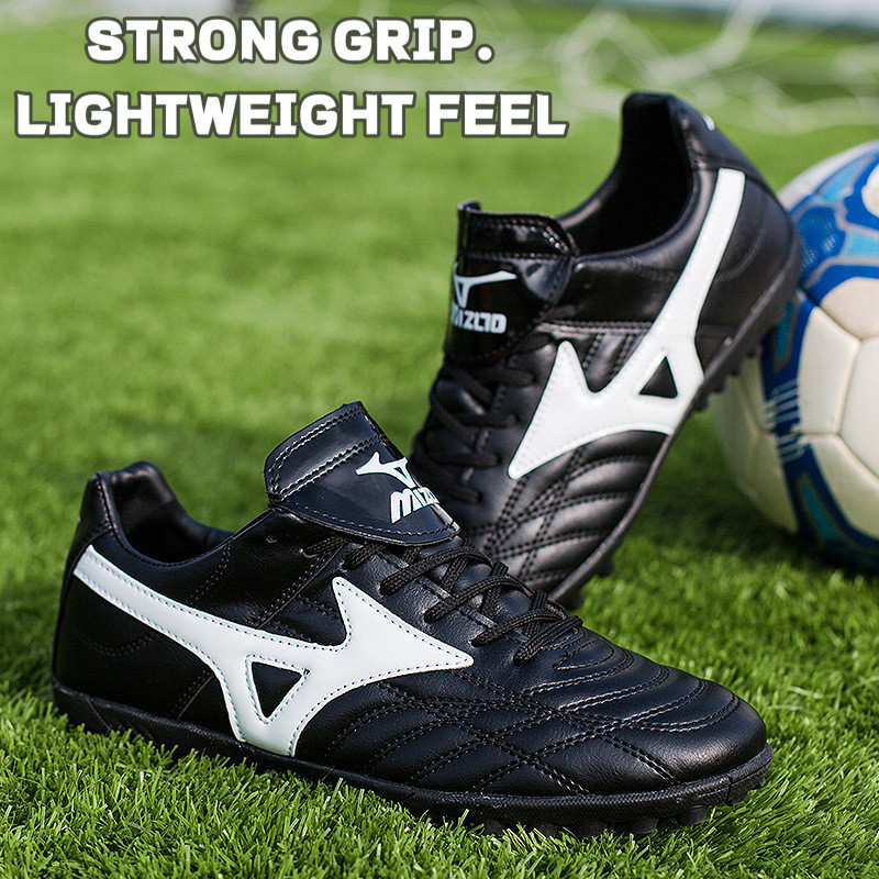 Soccer Shoes Adult Kids' Soccer Cleats Anti-slip Lightweight Leather Football Shoes With AG Studs Ma