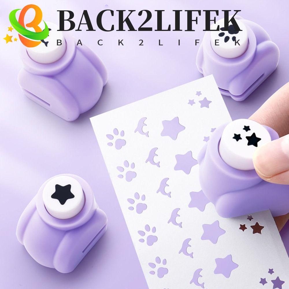 BACK2LIFEK Mini Paper Puncher Loose-leaf Purple Paper Trimmer เครื่องตัดกระดาษของเล่นเด็กโรงเรียนอนุ