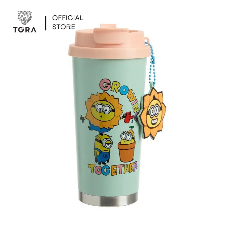 Tora แก้วน้ำสุญญากาศ พร้อมพวงกุญแจ Collection Minion 500 มล.