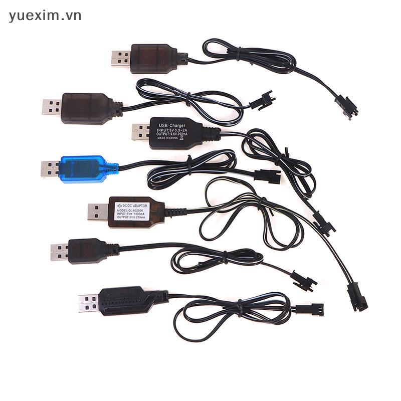 3.6-9.6V 250mA NiMh/NiCd แบตเตอรี่สายชาร์จ USB SM 2P ปลั๊กไปข้างหน้า