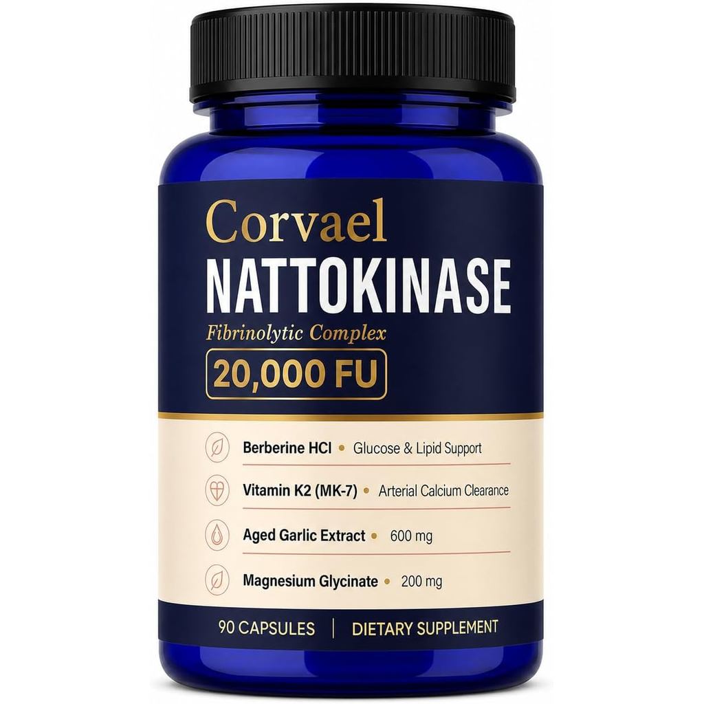 Nattokinase 20000 Fu Nattokinase Fibrinolytic Complex, อาหารเสริม Nattokinase พร้อม HCI, วิตามิน K2 