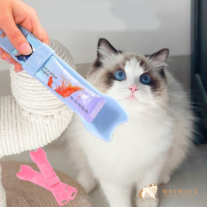WOW Cats Strips Feeder ช้อนแมวรักษาช้อนบีบแมวรักษาเครื่องจ่ายให้อาหาร