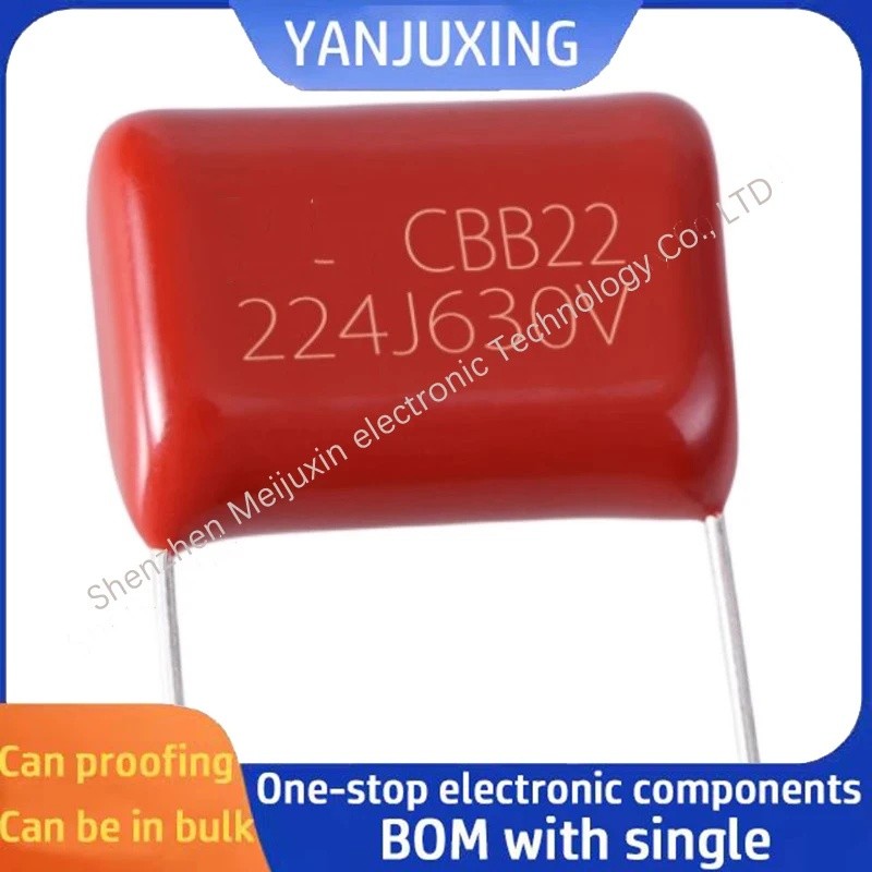 Ly 10 ชิ้น/ล็อต CBB21 224J630V 0.22uF ระยะห่างเท้า 15 มม.cbb22 ตัวเก็บประจุ Metallized polypropylene