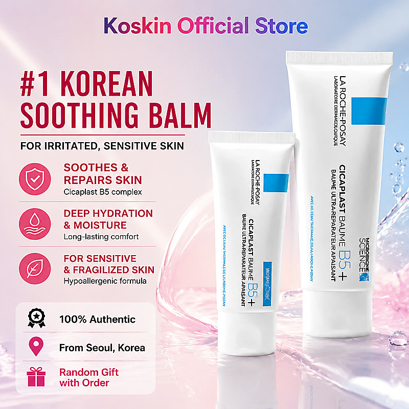 La Roche-Posay Panthhenol B5 Plus Repair Cream 100ml Derma Moisturizer บรรเทาความแดง ผลิตภัณฑ์เกาหลี