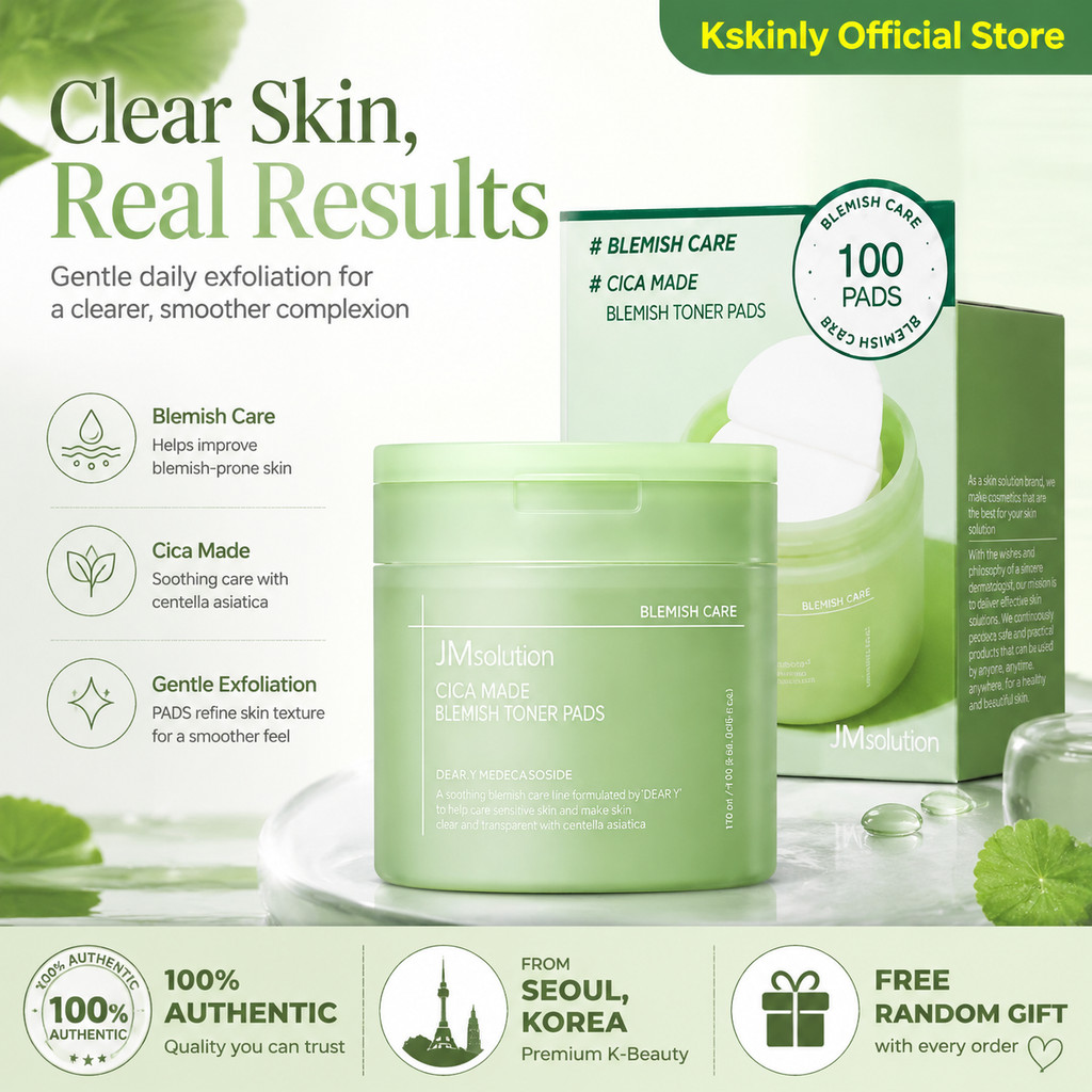 JM Solution Cica Made Scar Relief Toner Pads 170ml 100ea Korean Skincare Daily Beauty Care ผลิตภัณฑ์