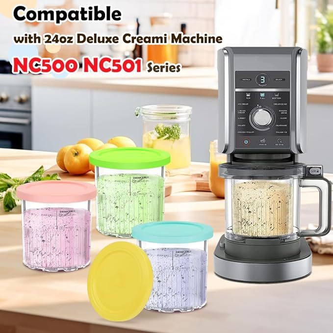 Ninja 24oz ขวดไอศกรีม XSKPLID2CD ถังเก็บทดแทนเหมาะสําหรับ NC500/NC501