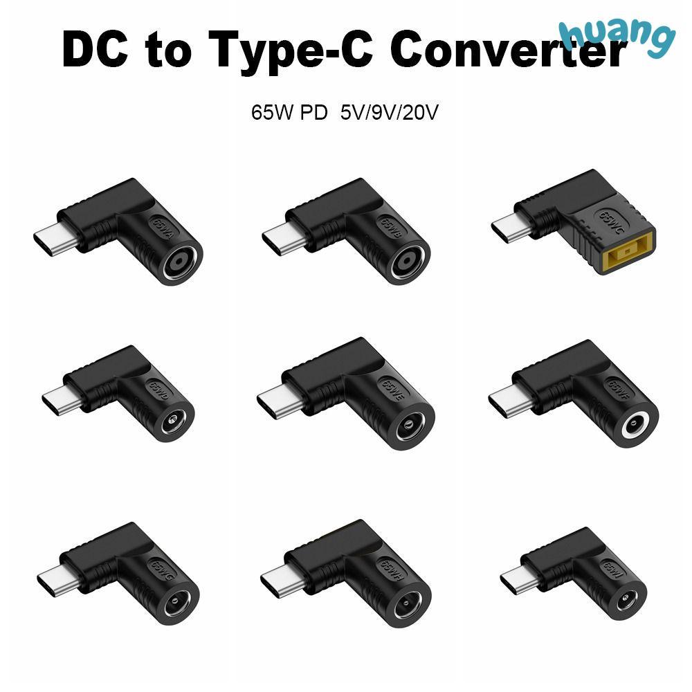 LONNG DC ถึง Type C Converter 5 V 9 V 12 V ปลั๊กสแควร์ 5.5X2.5 7.4X0.9 4.5X0.6 มม.แล็ปท็อปเครื่องชาร