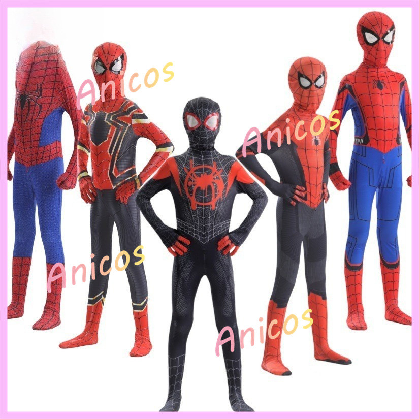 เด็ก Spider-man คอสเพลย์ Jumpsuit ชุด Venom Gwen Miles รุ่นสําหรับปาร์ตี้ฮาโลวีนบทบาทเล่นแต่งตัว