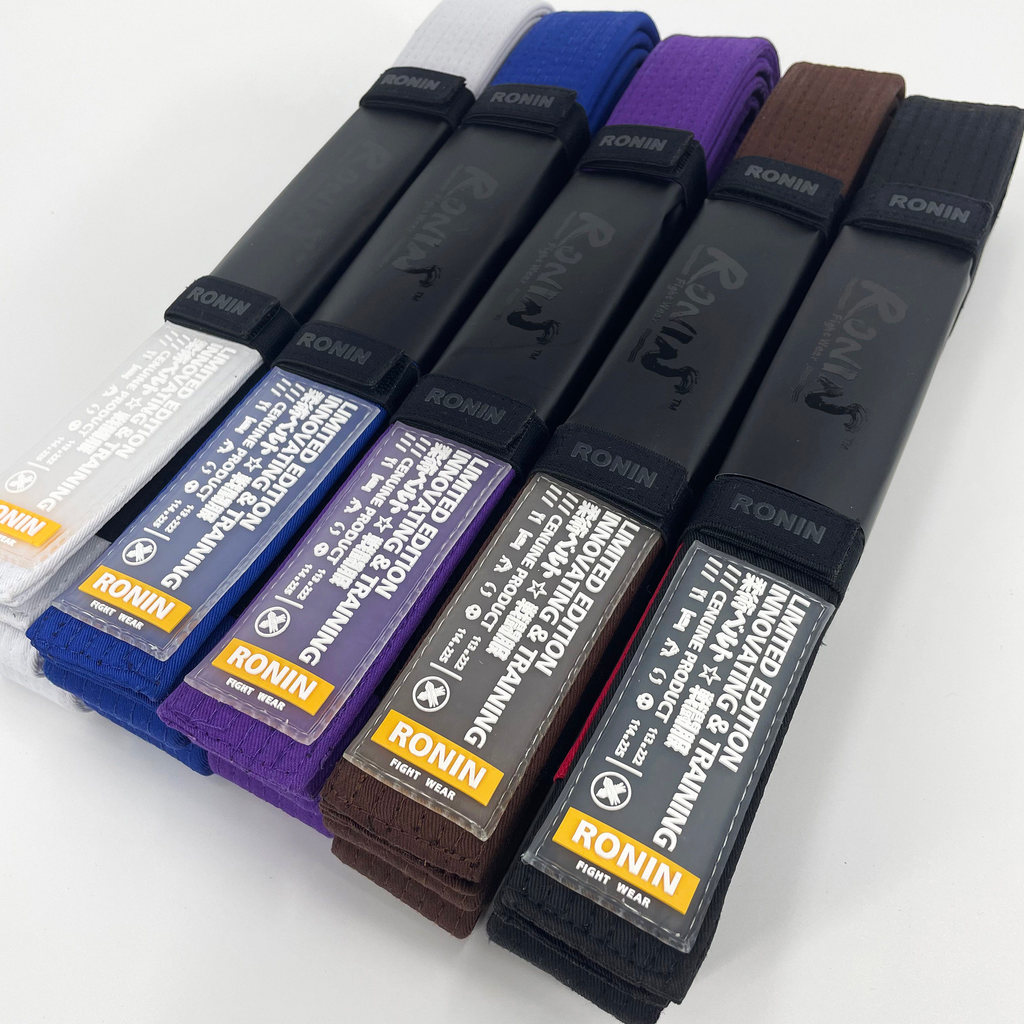 Ronin Innovate BJJ Belt เข็มขัดบราซิล Jiu-Jitsu เข็มขัด Jiu-Jitsu หนาหนัก ไม่กัด