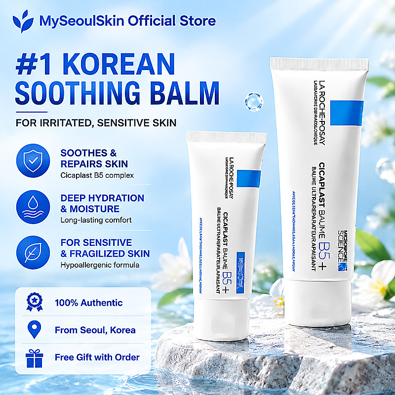 La Roche-Posay Panthhenol B5 Plus Repair Cream 100ml Derma Moisturizer บรรเทาความแดง เกาหลี Olive Yo