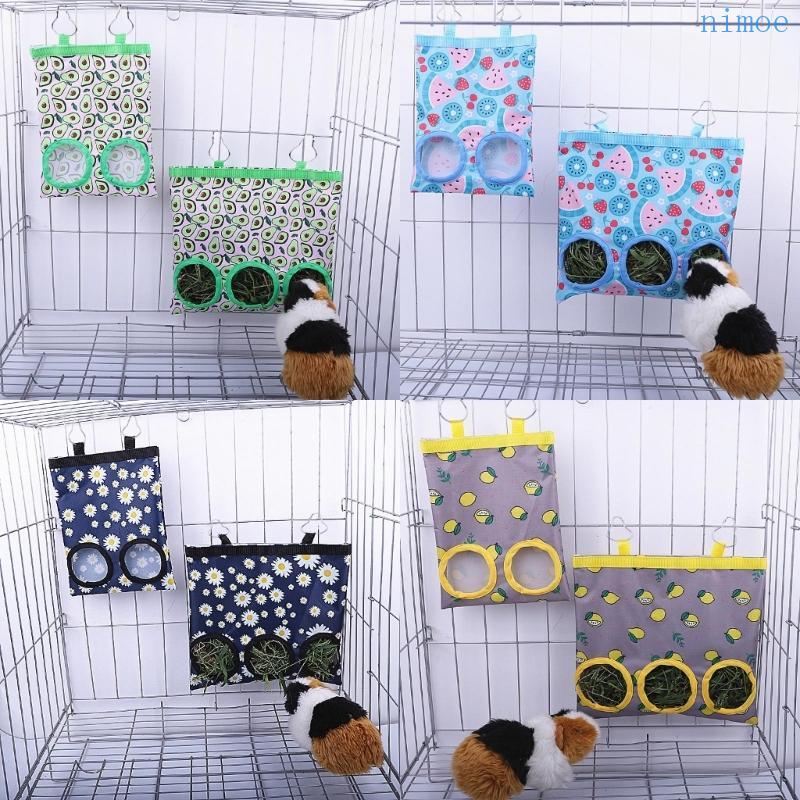 Nio Bunny Hay Feeder กระต่ายกระเป๋าให้อาหารของเล่นกรงแขวน Hay Feeder กระเป๋ากันน้ํา Hay Feeding หญ้า