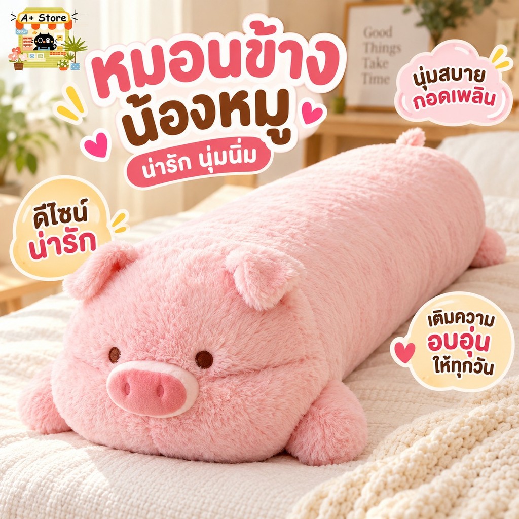 หมอนรูปการ์ตูนสัตว์ หมอนขายาว ตุ๊กตาหมอนข้าง สไตล์เกาหลี ตกแต่งห้องโซฟา น่ารัก นุ่มนิ่ม ปุกป