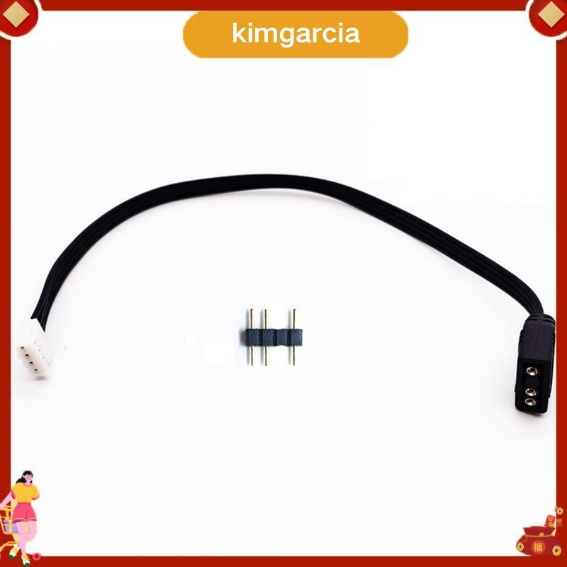 kimgarcia 4Pin ถึง 5V ARGB 3Pin สายแปลงสําหรับพัดลมคอนโทรลเลอร์สายเคเบิลอะแดปเตอร์พัดลม