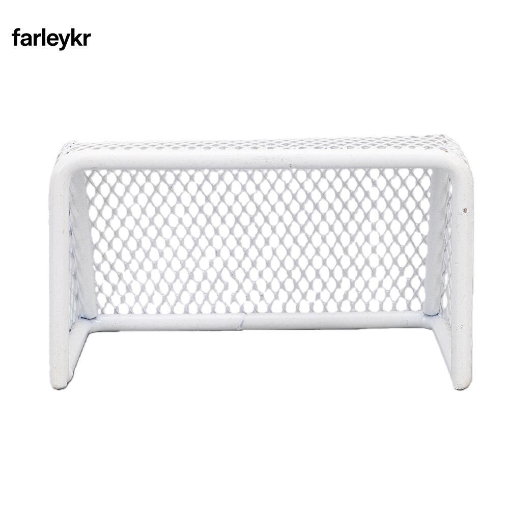 FARL Mini Soccer Goal, 11*6.5*6 ซม. กรอบสแตนเลส Aquarium Soccer Goal, ตกแต่งตู้ปลา Aquarium ตกแต่ง