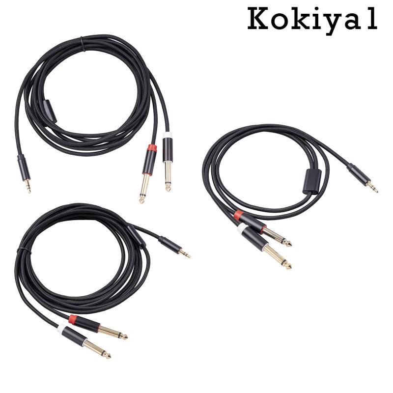 [เปลือก1] ปลั๊กชายกับชาย .5 มม.1/8" ตร.ส ชายถึง 2x6.35 มม.1/4 "ทีเอส ชายพรีเมี่ยม 3.5 มม.ถึง 6.35 มม